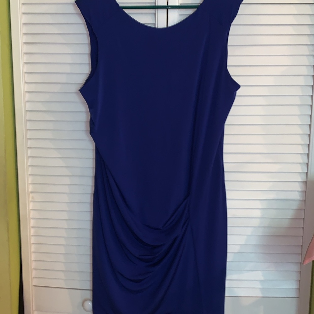 Allen B. By Allen Schwartz Blue Sheath Midi Dress xl nwot